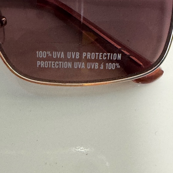 aerie Gold Frame Sunglasses with Brown Lenses - Picture 9 of 13